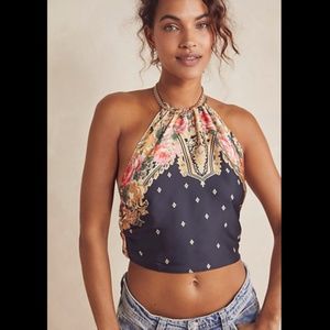 INTIMATELY Free People For The Night Cami Open Back Tank Top Chain Bandana